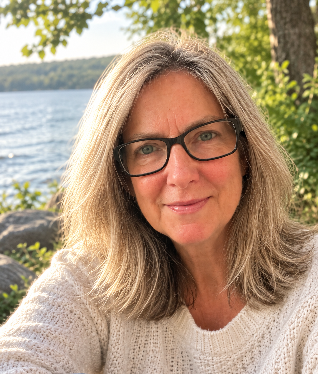 Heather at the lake